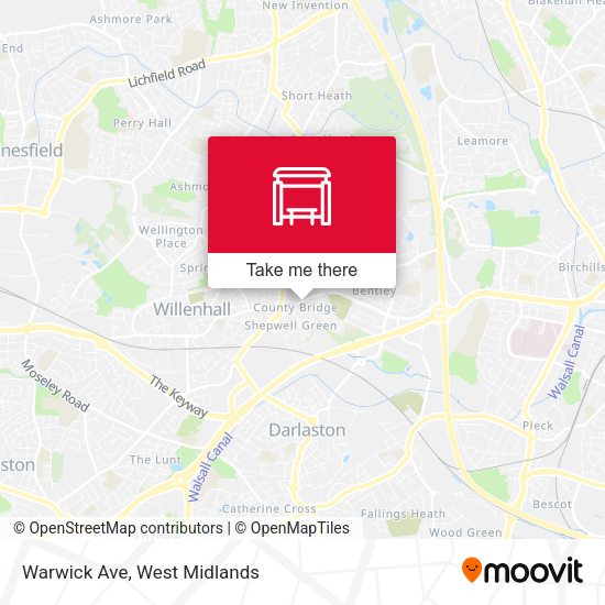 Warwick Ave map