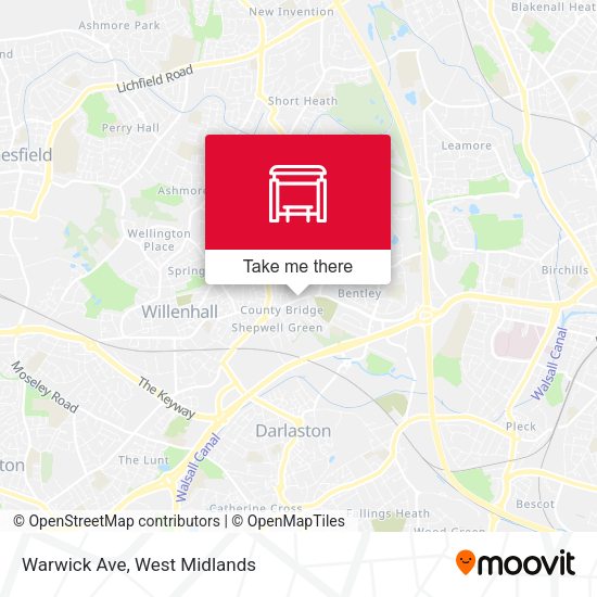 Warwick Ave map