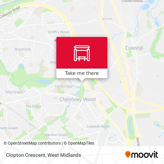 Clopton Crescent map