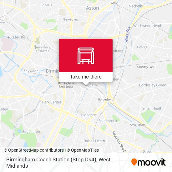 Birmingham Coach Station (Stop Ds4) map