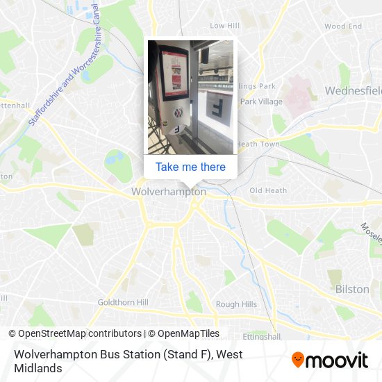 Wolverhampton Bus Station (Stand F) map