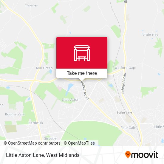 Little Aston Lane map