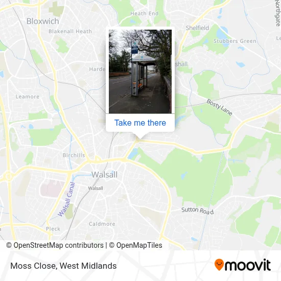 Moss Close map