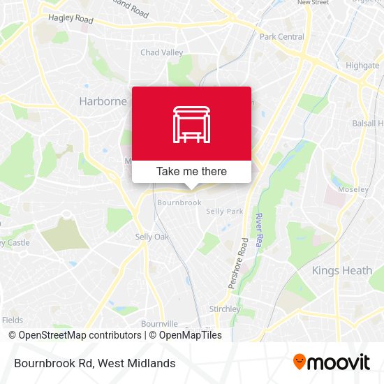 Bournbrook Rd map