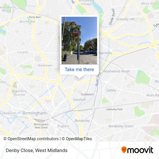 Denby Close map