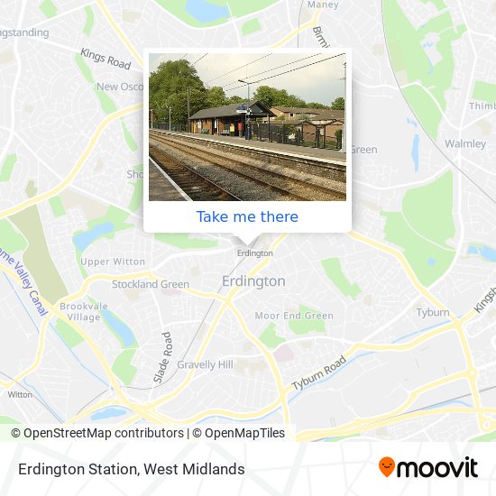 Erdington Station map