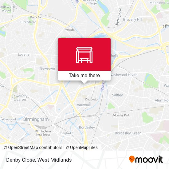 Denby Close map