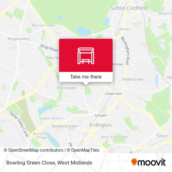 Bowling Green Close map