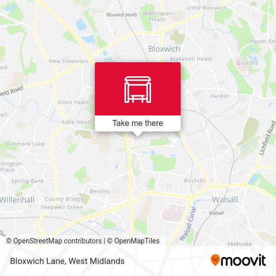 Bloxwich Lane map