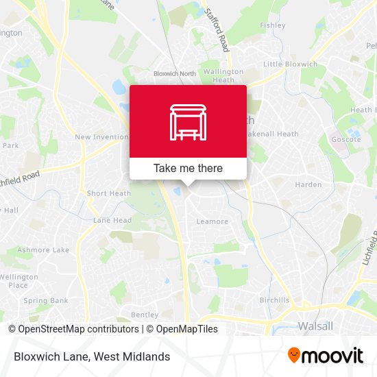 Bloxwich Lane map