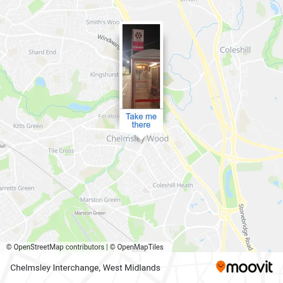 Chelmsley Interchange map