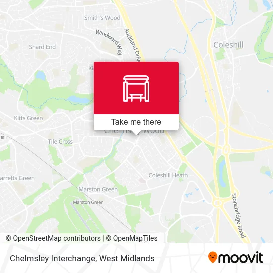 Chelmsley Interchange map