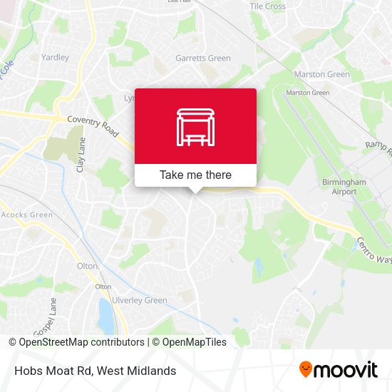 Hobs Moat Rd map