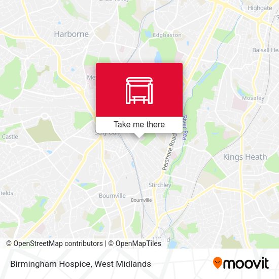 Birmingham Hospice map