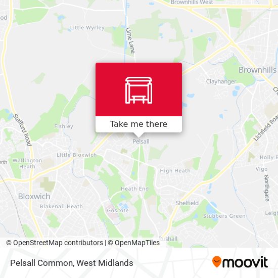 Pelsall Common map