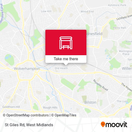 St Giles Rd map