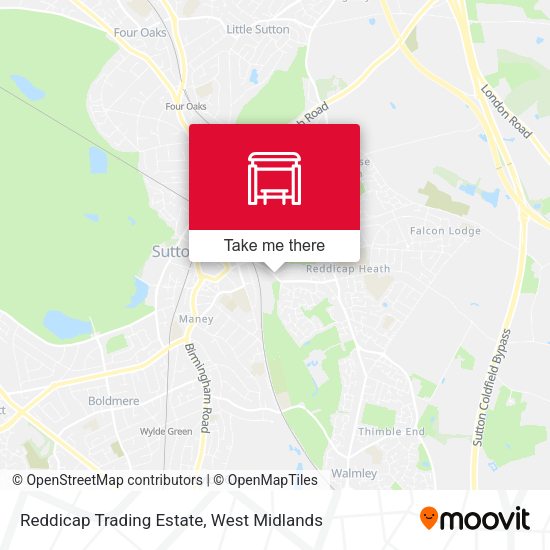 Reddicap Trading Estate map