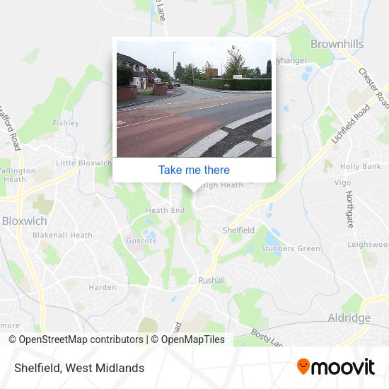 Shelfield map