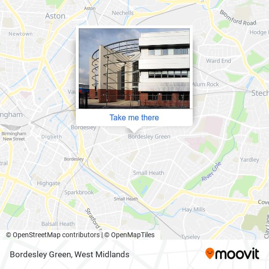 Bordesley Green map