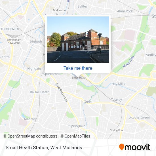 Small Heath Station map