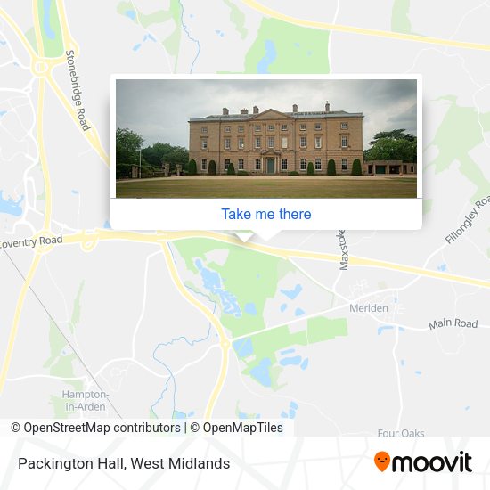 Packington Hall map