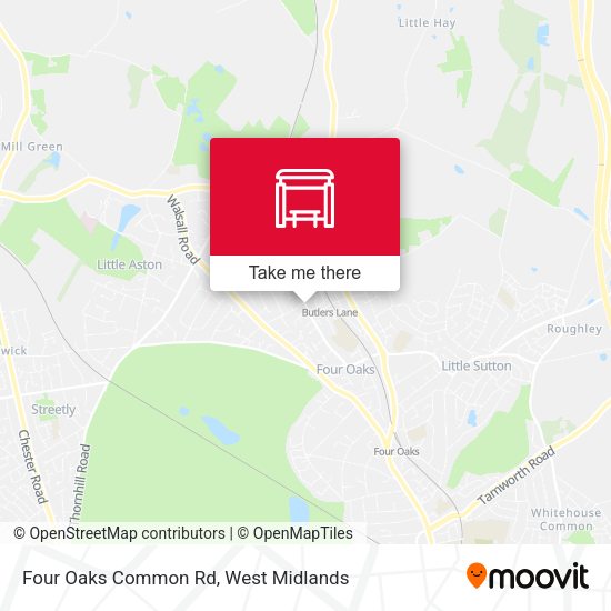 Four Oaks Common Rd map