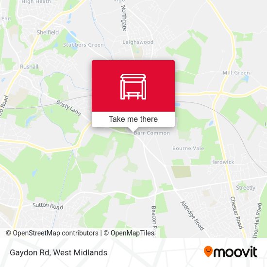 Gaydon Rd map