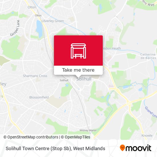 Solihull Town Centre (Stop Sb) map