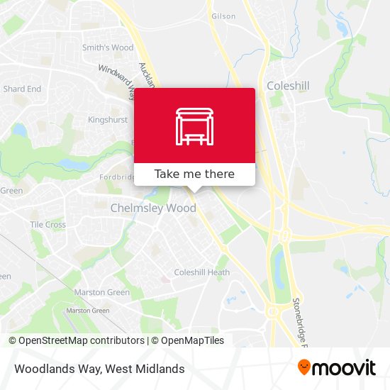 Woodlands Way map