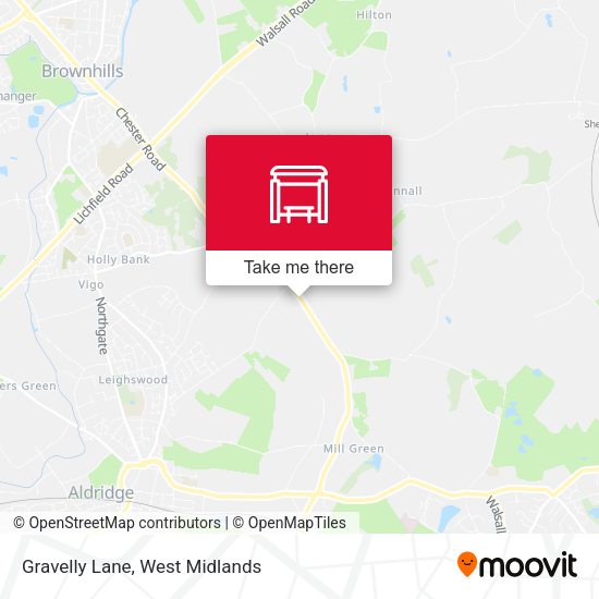 Gravelly Lane map