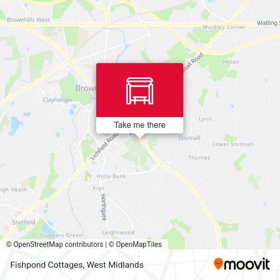 Fishpond Cottages map