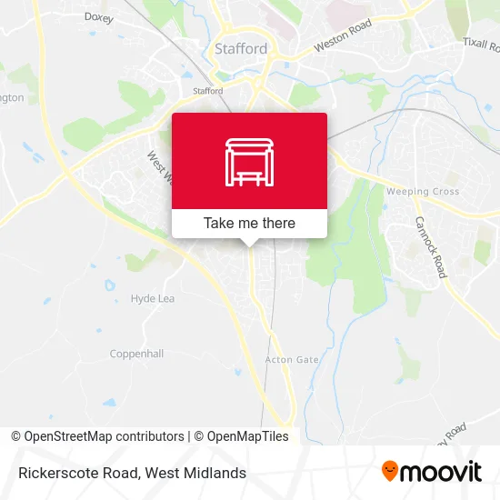 Rickerscote Road map