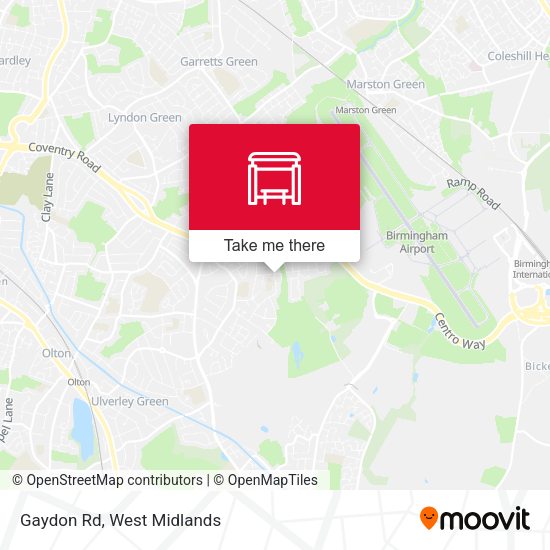 Gaydon Rd map