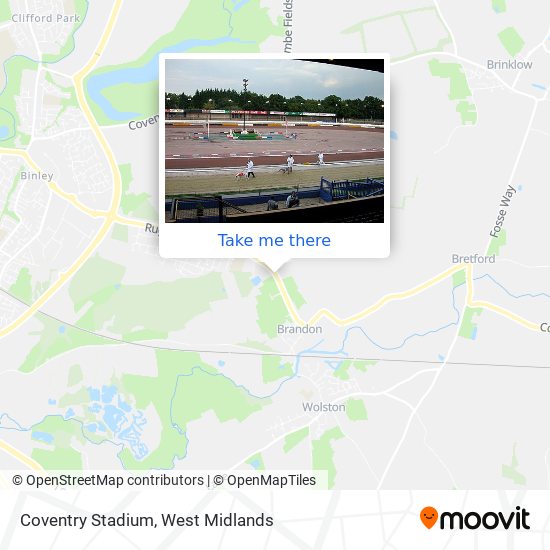 Coventry Stadium map