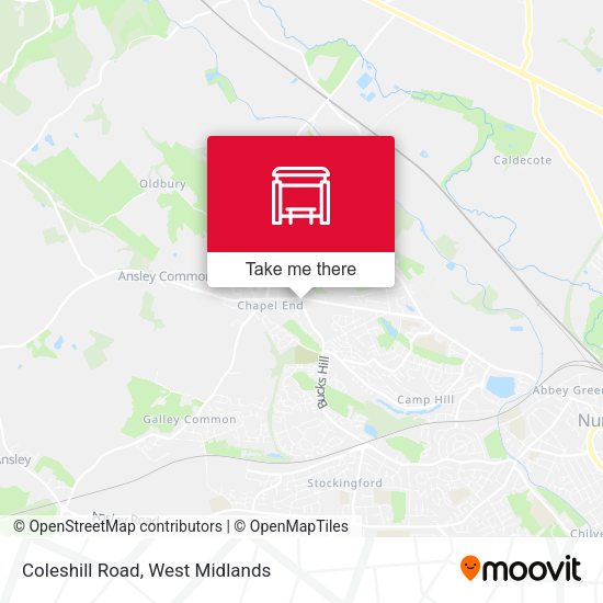 Coleshill Road map