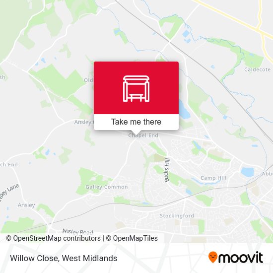 Willow Close map