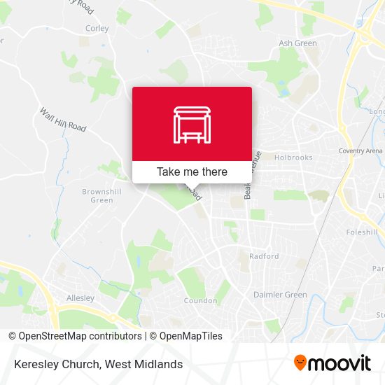 Keresley Church map