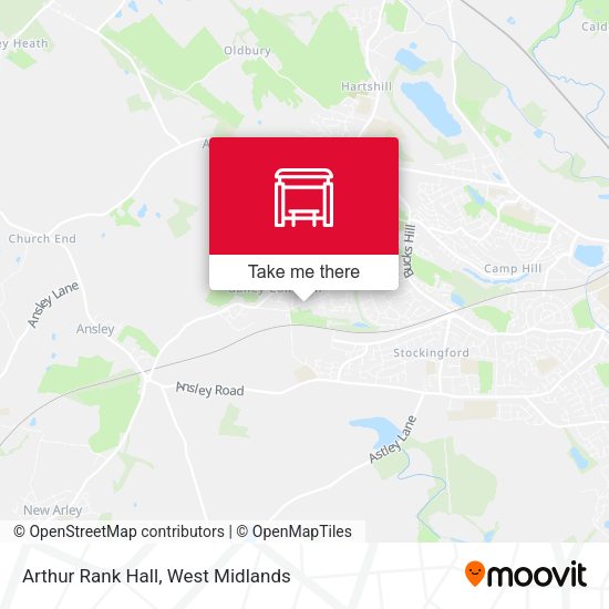 Arthur Rank Hall map
