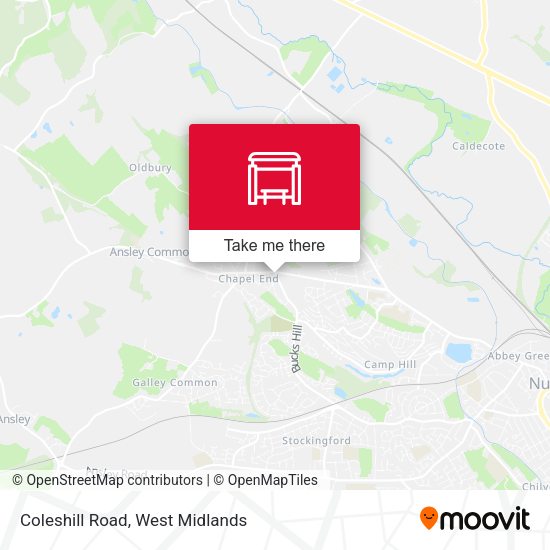 Coleshill Road map