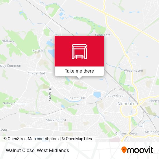 Walnut Close map