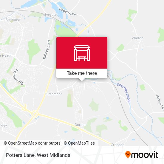 Potters Lane map