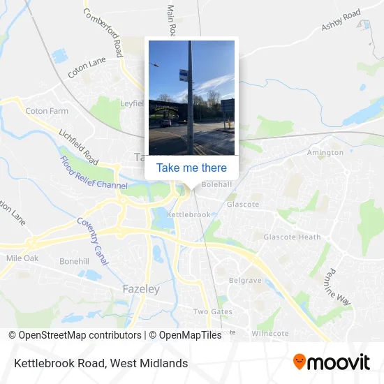 Kettlebrook Road map