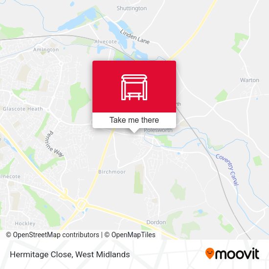 Hermitage Close map