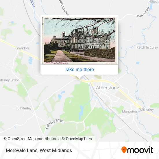 Merevale Lane map