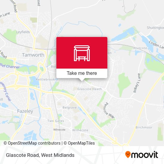 Glascote Road map