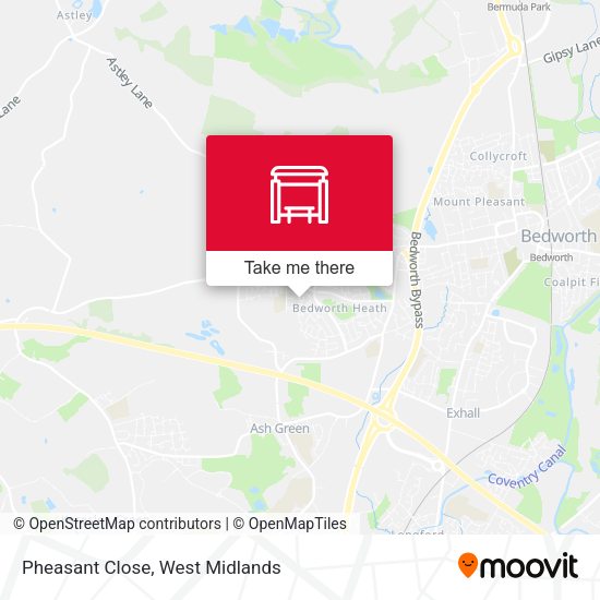 Pheasant Close map