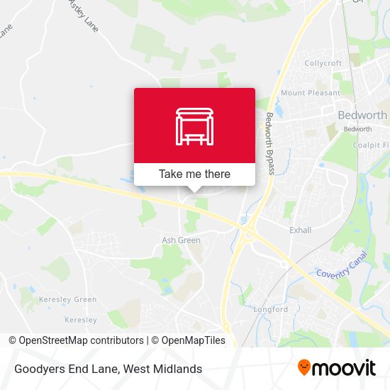 Goodyers End Lane map