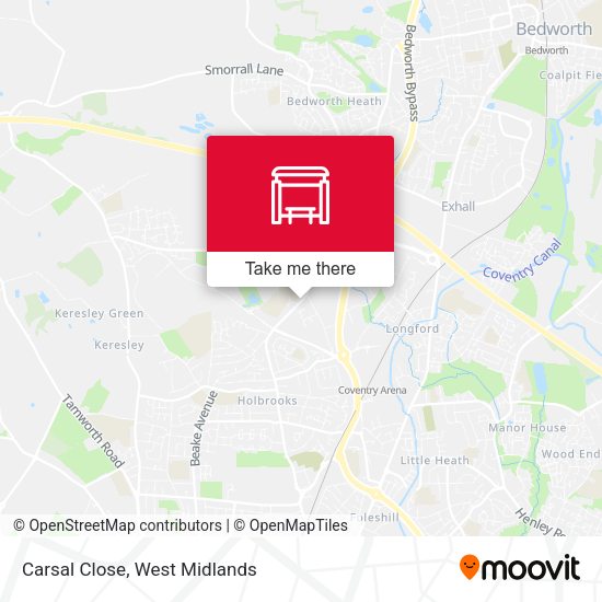 Carsal Close map