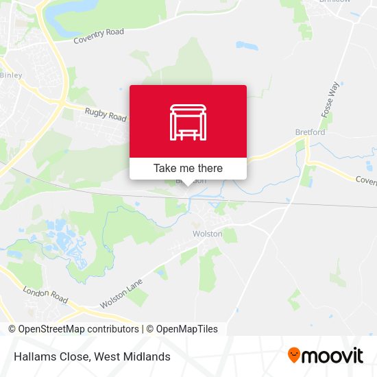 Hallams Close map