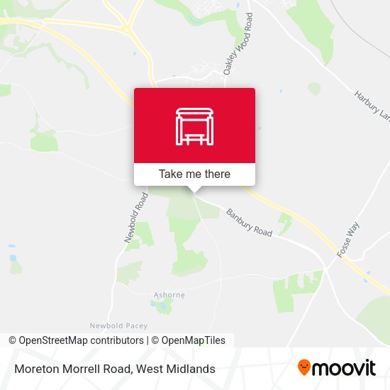 Moreton Morrell Road map